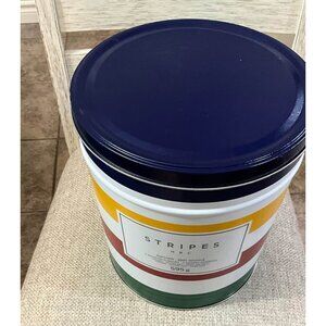 Hudson’s Bay Company Stripes HBC Empty Popcorn Tin Waste Bin Collector Box
